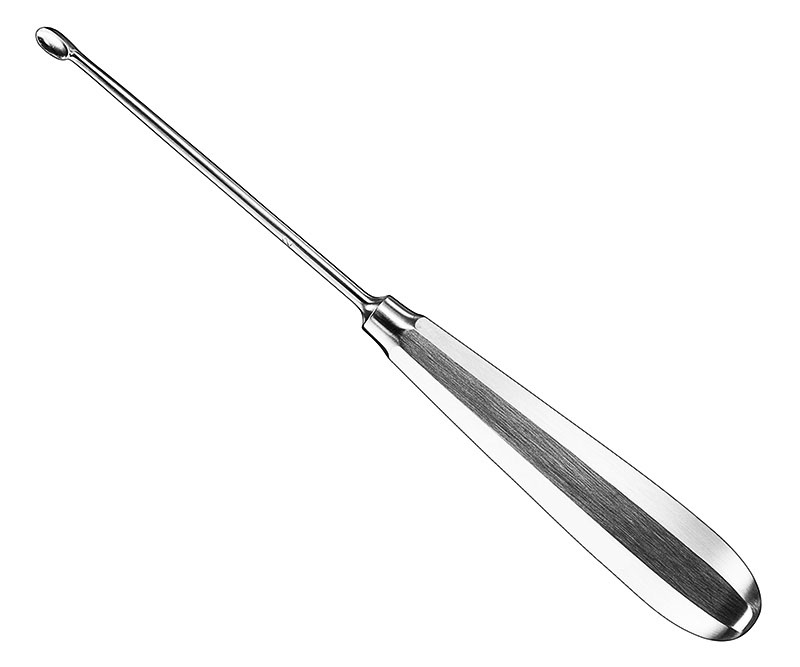 HALLE, bone curette, 21cm, malleable, size 2