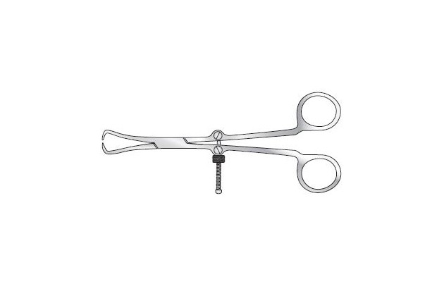 REDUCTION FORCEPS WITH LOCK AND SCREW - SMALL 140MM LONG