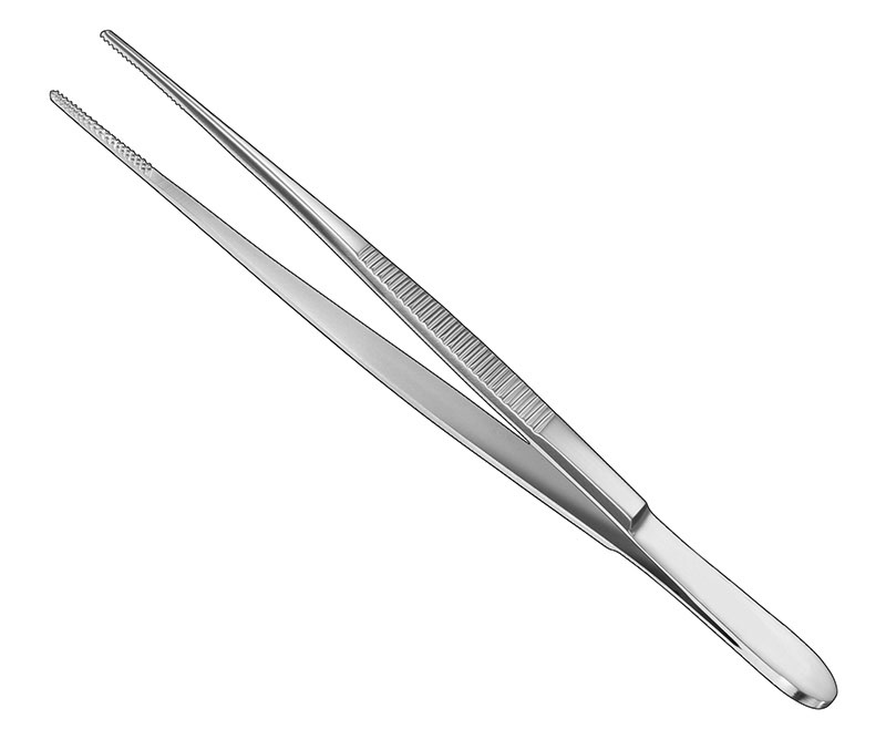 Dissecting forceps, 14.5cm cross-serrated